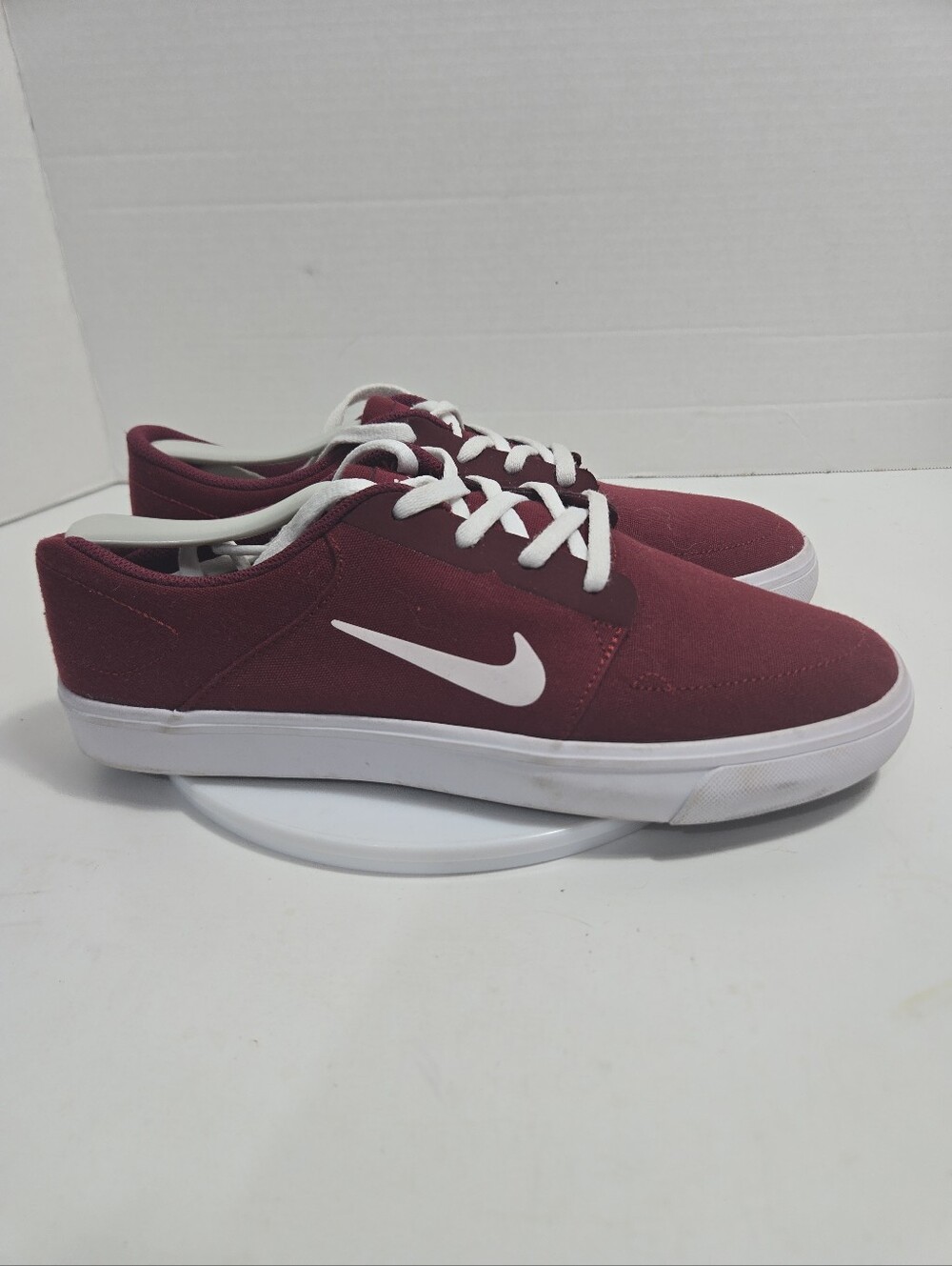Men’s Nike SB Portmore 2 Canvas Shoes Premium Red Skateboarding Size 8